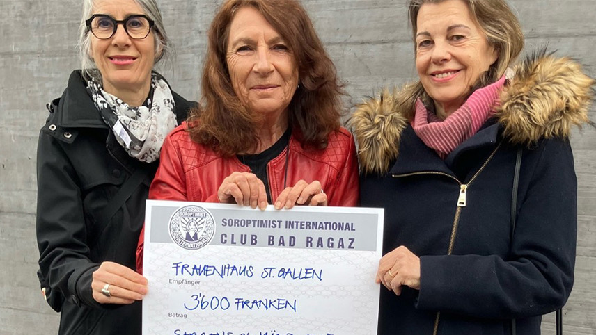 Symbolbild zu Mietkaution und Wohnen: Soroptimistinnen spenden 3'600 Franken an Frauenhaus St. Gallen – Hilfe für ein selbstbestimmtes Leben